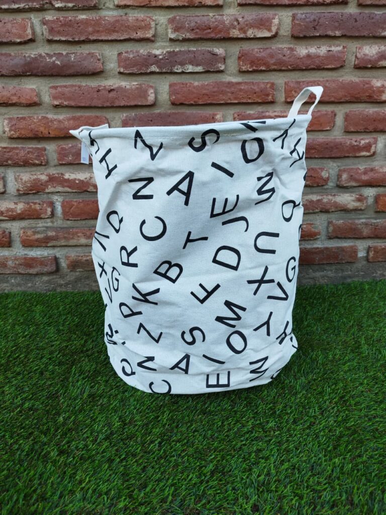 Canasto Organizador blanco letras