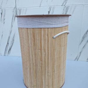 Canasto Para Ropa Bamboo cilindro