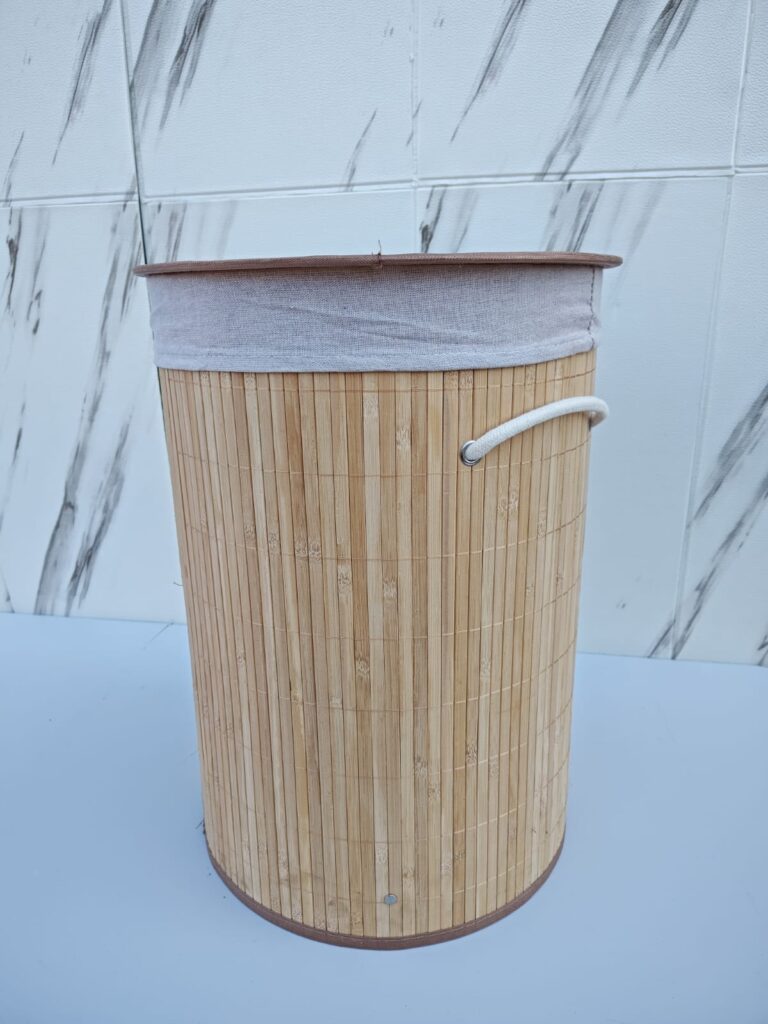 Canasto Para Ropa Bamboo cilindro