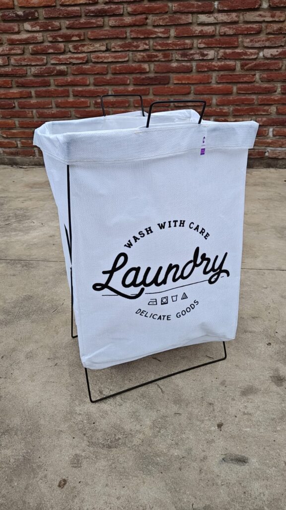 Canasto Para Ropa plegable blanco